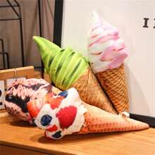 20cm/50cm Simulated Ice Cream Cone Plush Toy Pillow, 8 Styles Available, Perfect Birthday Gift, New Year Gift, Party Gift And Room Decoration For Children (Due To Mass Production Of Fabrics, There Will Be Some Slight Color Differences, The Actual Product Is Close To The Promotional Picture)