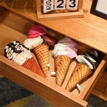 20cm/50cm Simulated Ice Cream Cone Plush Toy Pillow, 8 Styles Available, Perfect Birthday Gift, New Year Gift, Party Gift And Room Decoration For Children (Due To Mass Production Of Fabrics, There Will Be Some Slight Color Differences, The Actual Product Is Close To The Promotional Picture)