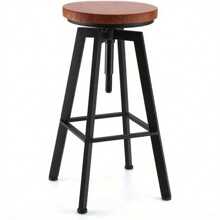 Breakfast Bar Stools Adjustable Wooden Stool Swivel Wooden Bar Stools Perching Stool Kitchen Breakfast Bar For Counter Breakfast Bar Cafe Pub - 1 - View 1