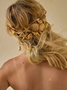 3 pièces/6 pièces épingles à cheveux en métal à la mode pour femmes. Accessoires capillaires élégants personnalisés. Épingles à cheveux en forme de Kauri, de coquillage et d'étoile de mer de style Y2K, pour la décoration d'Halloween. Pinces plates, pinces à cheveux, pinces pour cheveux, barrettes