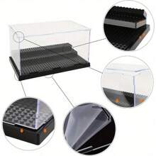 Acrylic Display Case 3-Level 25.5x15.3x13.9CM Removable Display Shelves Perspex Dustproof Minifigure Display Case Toys Model Acrylic Display Box Hold Up To 30 For  Lovers Car Model - Transparent - View 2