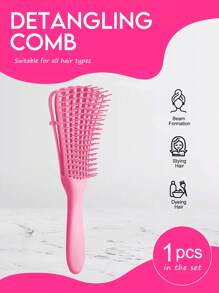 1 chiếc lược tạo kiểu tóc xoăn bồng bềnh, lược bạch tuộc massage đa chức năng, lược gỡ rối ướt/khô, làm mượt tóc dài và định hình lọn tóc - Dành cho cả nam và nữ - nhiều màu - Xem 3
