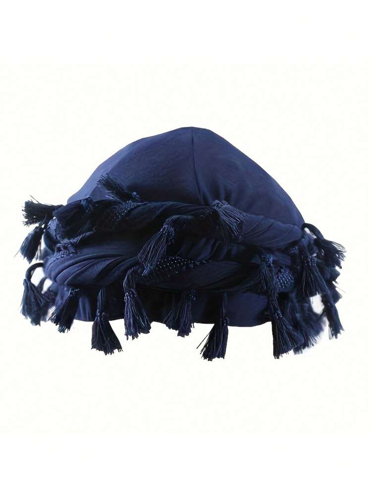 复古男士流苏头带，柔软弹力缎面衬里，适合户外活动和万圣节装扮 - A - 查看 18