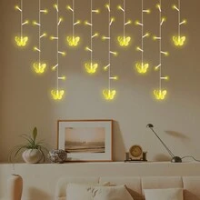 圣诞装饰 1 件，户外太阳能圣诞灯串，闪烁背景灯，8 种模式的仙女灯，适用于节日、婚礼派对装饰，适用于墙壁、楼梯、门廊、屋顶、露台、圣诞节、婚礼装饰 - 太陽能電池 - 查看 15