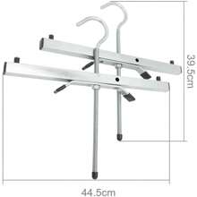 2 Pcs Ladder Clamps 43 * 39.5 * 22cm Roof Rack Clamp Lock Universal Ladder Roof Rack Lock Heavy Duty Roof Rack Clamps Lockable Ladders With 2 Free Padlocks Included For Roof Rack - Silver - View 2