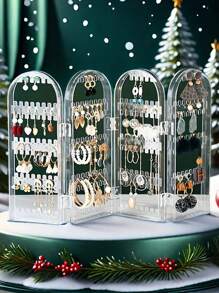 1/3/5 Pcs White/Black/Transparent Jewelry Storage Racks, Earring Storage Racks, Jewelry Display Racks, Suitable For Bedrooms,Display Stands Back To School