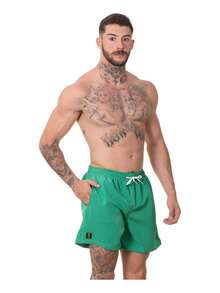 Men's Bermuda Beach Shorts Basic Mauricinho Jr Rf600 - màu xanh lá - Xem 1