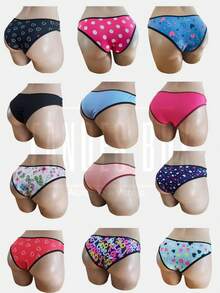 Kit 50 Comfortable Thong Panties For Girls And Youth Polyester - 彩色 - 查看 8