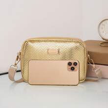 Bolso mini de moda, bolso de hombro y bandolera para mujer con relieve