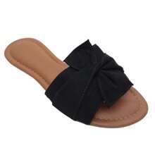 Kit 2 Pairs Women's Flat Shoes Special Sizes 40 To 44 Sandal Flip Flops Flat Mule Slide - Màu be - Xem 11