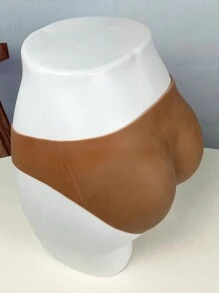 1pc Brown Silicone Fake Butt Padded Shapewear, Buttock Enhancer For Women