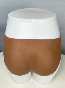 1pc Brown Silicone Fake Butt Padded Shapewear, Buttock Enhancer For Women