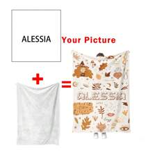 1 件个性化文字羊毛毯，送给妈妈/爸爸/女儿/儿子的定制礼物，名字定制，宠物名字定制 - 彩色 - 查看 9