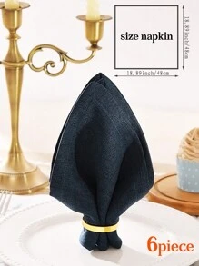 1/6pcs Linen Napkins, Soft & Smooth Linen Napkins, Can Be Folded Into Crown, Opera Fan, Triangle, Rose, French Pleats, Wine Glass Ear Shapes, Suitable For Room Decor, Dining Table Decor, Home Decor, Suitable For Festivals, Parties, Birthdays, Weddings And Dinners