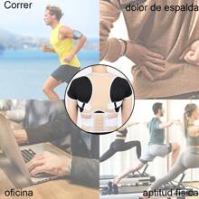 Corrector De Espalda Recta Cinturón Magnético Postura Correc Corrector De Postura Imanes Faja Doble Compresión Unisex - Blanco - Ver 5