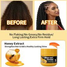 超強定型護髮造型啫喱-天然光澤造型蠟，適用於髮型造型和護理 - 額外定型調理編織凝膠 - 查看 4