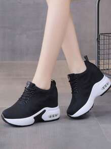 Women's Sneakers Summer Autumn Breathable Canvas Shoes Low Top - 黑色 - 查看 8