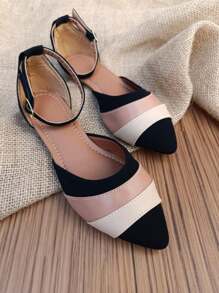 Salome Women's Sneakers Pointed Toe Elegant Black 33ao42 - 藕粉色 - 查看 5