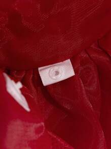 Robe élégante à fleurs 3D en satin et maille de couleur unie pour bébé fille, convient pour les sorties, l'extérieur, les fêtes d'anniversaire, cadeau avec accessoire cheveux
