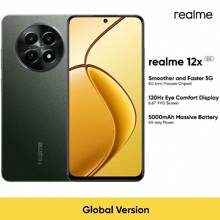 Realme 12X 5G 解锁手机 8GB+256GB 全球版，5G LTE，Andriod 14 智能手机，50MP AI 摄像头，120Hz 显示屏手机，速度快 Dimensity 6100+ 5G 芯片组 - 查看 2