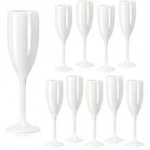 优质水晶手工酒杯，超薄工艺，无可挑剔的经典高脚杯，耐用的塑料葡萄酒/果汁玻璃器皿，适合家庭、露营、派对 - 彩色 - 查看 2