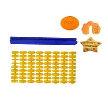 1 Bộ Khuôn in hình chữ cái tiếng Anh + số + biểu tượng dùng để làm bánh & nướng bánh quy, in chữ, thông điệp chúc phúc, dụng cụ in DIY - Màu vàng - Xem 5
