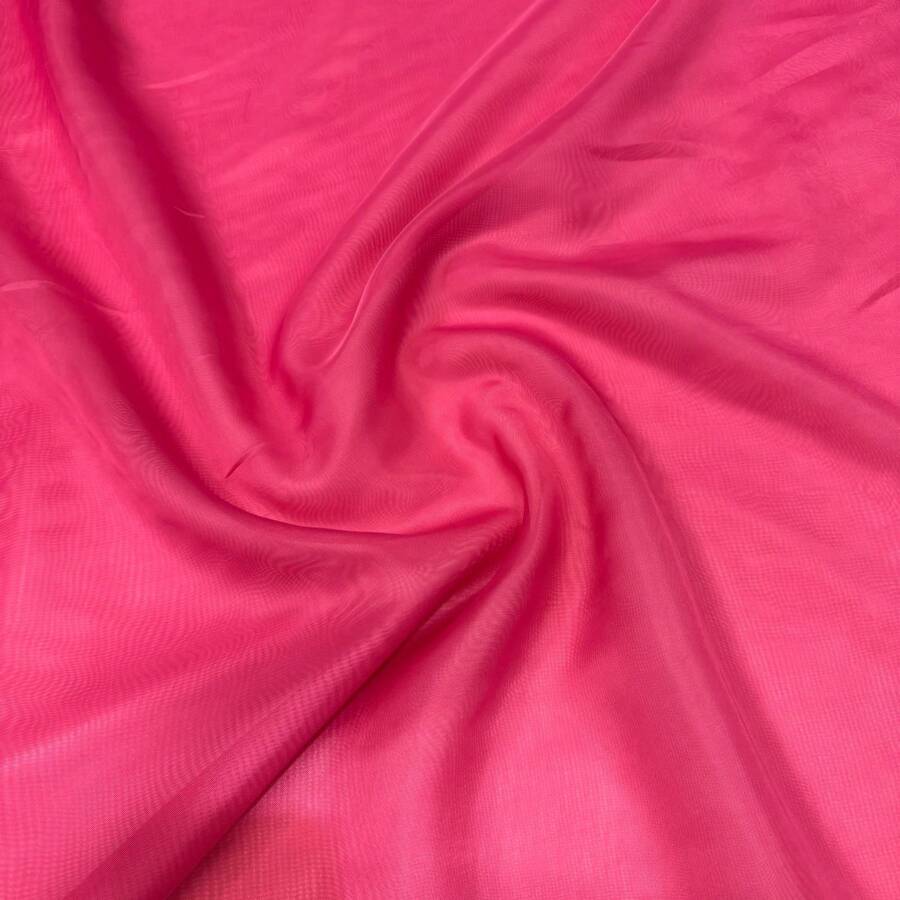 Plain Voile Fabric Various Colors 3.00m Curtains Decoration, Crafts - 玫紅色 - 查看 1