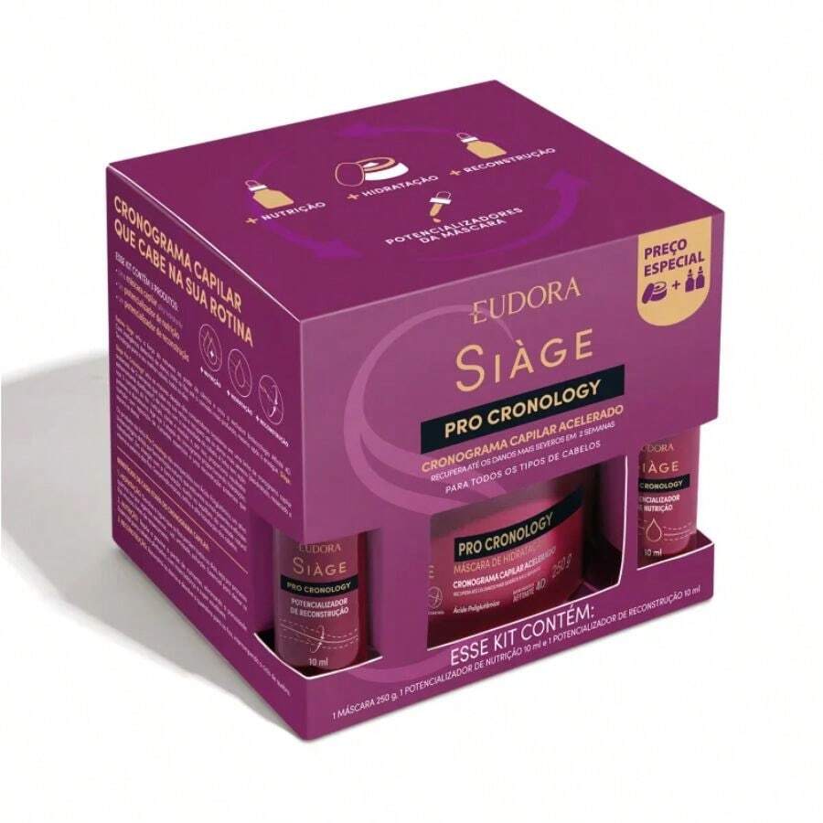 EUDORA SIAGE PRO CRONOLOGY MASCARA KIT + 2 ENHANCERS - 紫色 - 查看 1