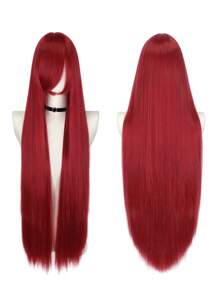 Universal Cosplay Wig Synthetic Heat Resistant Fiber Wig 40 Inch/100cm Long Straight Fashion Women's Costume Wig (Red) - Multicolor - View 16
