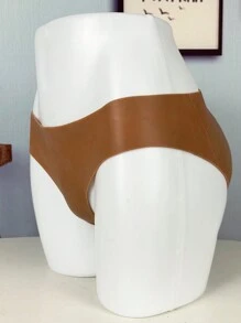 1pc Brown Silicone Fake Butt Padded Shapewear, Buttock Enhancer For Women