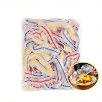 50/100/300pcs Elastic Food Wrap, Multi-Purpose Reusable Plastic Wrap For Fridges And Kitchens, Keeps Food Fresh Longer, Durable Food Preservation Covers