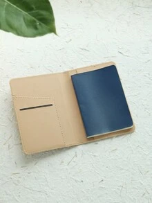 个性化可爱夏威夷风格字母护照套定制彩色字母护照夹定制别致图案封面迷人海滩护照夹旅行封面 - 藍色 - 查看 8