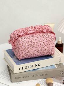 1 estojo organizador de viagem para eletrônicos com estampa floral, bolsa de transporte para itens essenciais de viagem, para cabo, cabo de carregamento, disco rígido externo, carregador portátil para negócios, viagens, escola, faculdade, material escolar de escritório, acessórios escolares, volta às aulas, estudantes universitários