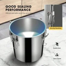 1 set d'alambic en acier inoxydable de 30 litres avec spirale en cuivre et thermomètre intégré. Équipement de brassage maison DIY pour faire du brandy, du rhum, de la tequila, de la vodka pour les fêtes