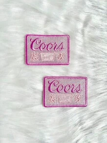 Coors Banquet Beer Logo Embroidered Iron-On Patches, Mixed Colors Appliques For Jackets, Hats, Backpacks, Jeans - DIY Sewing Decorative Patches