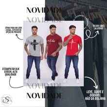 Men T-Shirts - 紅色和黑色 - 查看 2