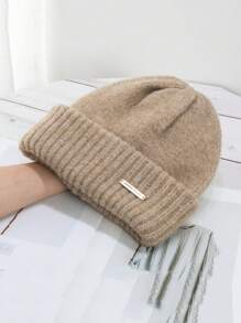 1PC 大头围毛线帽儿童防寒帽秋冬季配灰色宽松保暖针织帽男士随机发WNAIX工作室或WANXI工作室万圣节 - 鐵標針織帽 - 查看 7