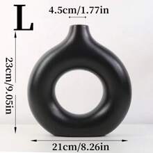 1/2/3 件黑色塑料甜甜圈花瓶，塑料花瓶适用于家居装饰，极简主义波西米亚风格装饰，适用于婚礼晚宴桌派对客厅办公室卧室、节日礼物、圣诞礼物 - 彩色 - 查看 8