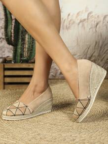 Women's 2025 New Fisherman Slip-On Shoes, Woven Fabric Upper, Thick Flat Soft Sole, Embroidery, Loafer Style