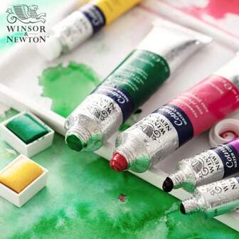 1 Pc Winsor&Newton Tubular Watercolor Cottan Series 8ml/5ml/21ml/Half A Solid Piece Of Pigment Transparent Watercolor Pigment Suitable For Novice Students To Draw