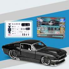 Burago 美途仿真1:24DIY拼装合金1967年野马GT汽车模型儿童玩具车摆件回力车模男孩玩具节日礼物