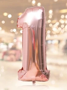 1set Number Shaped Balloon, Rose Gold Plastic Creative Decorative Balloon For Party,Christmas - Rose Gold - View 17