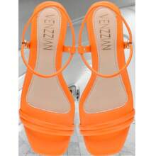 Women Heeled Sandals - 橘色 - 查看 5