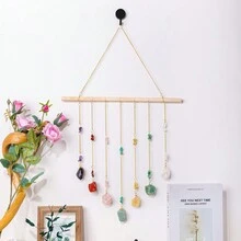 1 Mặt dây chuyền pha lê tự nhiên Chakra Mặt dây chuyền đá chữa bệnh thô Yoga Chakra Năng lượng Đá quý Quà tặng trang trí - Mặt dây chuyền đá thô - Xem 1