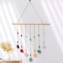 1 Mặt dây chuyền pha lê tự nhiên Chakra Mặt dây chuyền đá chữa bệnh thô Yoga Chakra Năng lượng Đá quý Quà tặng trang trí - Mặt dây chuyền đá thô - Xem 7