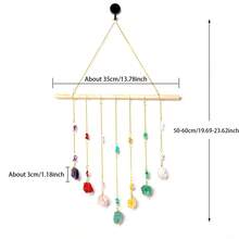 1 Mặt dây chuyền pha lê tự nhiên Chakra Mặt dây chuyền đá chữa bệnh thô Yoga Chakra Năng lượng Đá quý Quà tặng trang trí - Mặt dây chuyền đá thô - Xem 2