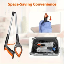 32" Foldable Magnetic Pickup Grabber Tool, 360° Rotating Claw, Trash Picker, Elderly Reacher, Household Cleaning Tool, Outdoor Garden Yard Cleaner - Multicolor - View 6