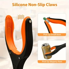 32" Foldable Magnetic Pickup Grabber Tool, 360° Rotating Claw, Trash Picker, Elderly Reacher, Household Cleaning Tool, Outdoor Garden Yard Cleaner - Multicolor - View 4