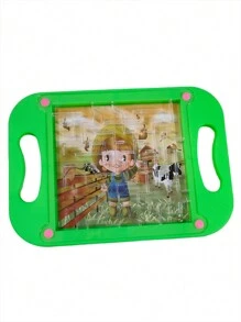 1入手持式平衡球迷宮益智遊戲,挑戰遊戲愛好者,隨機背景圖像,隨機配色 - 彩色 - 查看 5