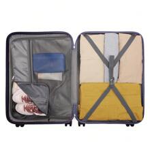 2 Piece Lightweight Hard Case ABS Luggage Set With TSA Lock And Spinner Wheels Includes 20 Inch Cabin Carry-On Suitcase And 13 Inch Vanity Case Travel Hand Luggage Suitcase Set Travel Suitcase Suitcases Suit Case Durable Travel Luggage Carry On - Navy Blue - View 10